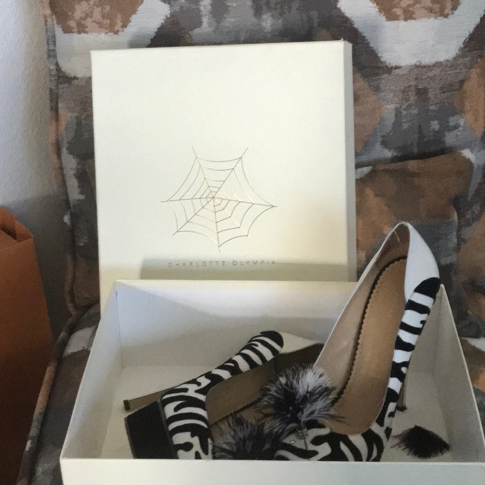 Pumps Charlotte Olympia high heels black/white size 41